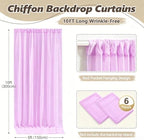 30ft x 10ft Pink Backdrop Curtains, Wrinkle-Free Sheer Chiffon Fabric Photo Backdrop Drapes for Wedding Arch Party Ceremony Stage Photography Decorations - Image 2