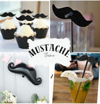 174PCS Mustache Party Decorations, 20 Guests -Large Mustache Decoration for Father's Day, Baby Shower, Men's Birthday, Little Man Theme Party, Graduation Decorations, Barber's Party, Bachelor Party - Image 7