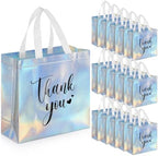 Sweetude 30 Thank You Non Woven Gift Bag, 11 x 12 x 5 Inch, Laser by Sweetude