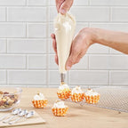 Restaurantware-Premium 0.4-oz Baking Cups: Small-Flared Paper Baking Cups Perfect for Muffins, Cupcakes or Mini Snacks - Hot Orange Polka Dot Print Design - Disposable - 200-CT - Image 5