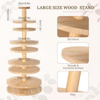 4 Tier Pine Wood Cupcake Tower with Sage Eucalyptus Vine Garland - Image 3