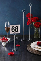 New Star Foodservice Ring-Clip Table Number Holder/ Number Stand/ Place Card Holder, Set of 12, 15-Inch - Image 5