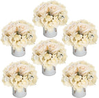 Champagne Flower Table Centerpieces - Set of 6 by DIYDOFUN