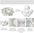 Birthday Balloon Garland Double Stuffed Dark Green Pearl White Balloons Different Sizes Latex Emerald Green Balloon Arch Kit for Graduation Baby Shower Wedding Safari Party decorations - Image 4