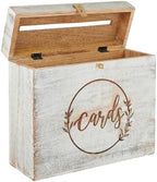 Wooden Wedding Card Box with Lock and Card Slot for Reception, Party W13 - Image 5