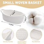 Small Woven Gift Baskets, 12 Pack White Rope Baskets with Gift Bags - Image 3