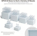 6 Pcs White Buffet Risers, Food Risers Display Stands for Buffet Table Party Catering Dessert Jewelry Collectibles,Cube Nesting Boxes with Hollow Bottoms 6 Sizes (10" 9" 8" 7" 6" 5") - Image 2
