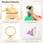 OMISTAR Popping Shower Bottle Openers Favors for Guests 24 Sets - Footprint Bottle Opener Keychain, Bottle Opener Decorations and Souvenirs with Organza Bags and Thank You Tags for Shower Parties - Image 4