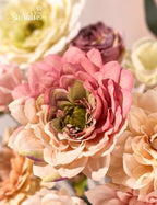 Artificial Flower Box Set Faux Flowers Fake Roses with Stems for DIY - Image 2