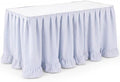 Flutesan 14 ft Blue Stripped Table Skirt for Rectangle Tables by Flutesan