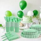 LIYH 350Pcs Sage Green Party Supplies, Mint Green Paper Plates And Napkins - Image 5