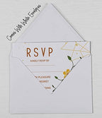 50 Blank RSVP Cards with White Envelopes-Floral & Leaves Style Response Card-RSVP for Wedding-Rehearsal Dinner-Baby Shower-Bridal Shower-Engagement Party Invitations - Image 6