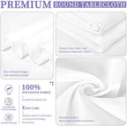 Showgeous 10 Pack White Round Tablecloth 90 Inch - Image 4