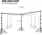 10x20FT Backdrop Support Stand for Photography，Adjustable Width & Length Backdrop Stand Background Support System Kit for Photo Video Studio Shooting, Party, Outdoor, Wedding - Image 2