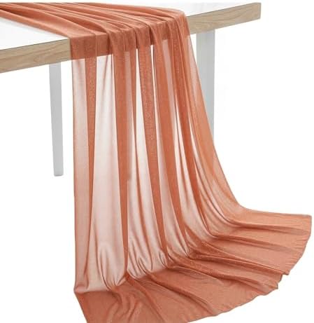 Pack of 40 Yard Chiffon Drapery Fabric, 60" Wide, Multiuse - Coral Peach by MDS