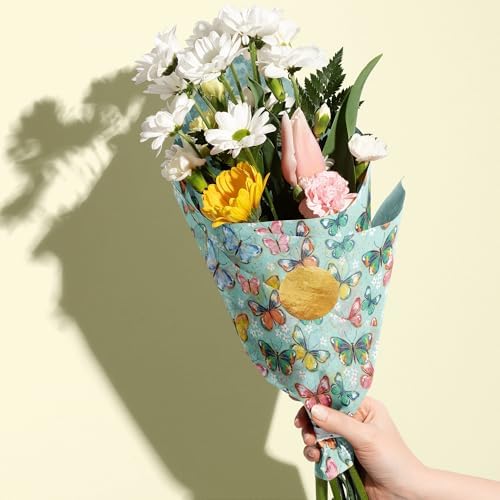 Jillson & Roberts 20" x 30" Printed Gift Tissue, Colorful Butterflies (48 Folded Sheets) - Image 5