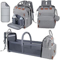 Diaper Bag Backpack with Changing Station, Grey by Shengmeister