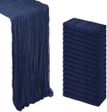 12 Pack 23 x 120 Inch Navy Blue Table Runner 10Ft Cheesecloth by Heneger