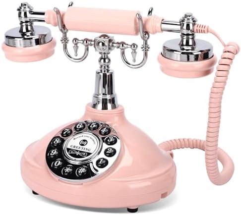Wedding Phone Guest Book,Audio Guestbook,Vintage Wedding Guestbook Alternative,Audio Phone Guest Book for Wedding Baby Shower Retirement Graduation Birthday Party & More! (Pink) by GFDQNABM