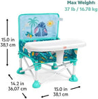 Bright Starts Disney Stitch Pop 'N Sit Portable Booster, Indoor/Outdoor Use, Floor Seat with Feeding Tray, Blue, 6 Mos - 3 Yrs (Pack of 2) - Image 5