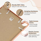 FLYJOE 11x14 Picture Frame -11x14 Metal Picture Frame With Mat For 8x10 | 14x11 Frame Aluminum | Plexiglass And Hanging Hardware Included | 11 by 14 Poster Frame, Set of 3, Rose Gold - Image 6