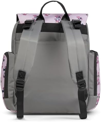 Disney Diaper Bag Backpack with Changing Pad Minnie Mouse – 16” Nylon Baby Bag for Parents, Insulated Bottle Holders, Multiple Storage Pockets - Image 4