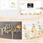Little Pumpkin Baby Shower Decorations Party Supplies for Girl, Rustic Fall Autumn Baby Shower Decoration, A Little Pumpkin is on The Way Backdrop Balloon Arch Baby Box Mom to Be Sash Tablecloth - Image 6