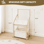 Wooden Baby Shower Crate Closet, Large Personalized Baby Gifts Basket - Image 3