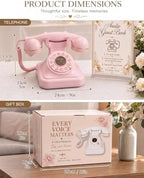 Audio Guest Book Phone for Weddings, 32GB Voice Recorder, Pink - Image 5