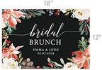 Andaz Press Custom Personalized Disposable Paper Placemats, 12 x 18 Inch, Set of 25, Bridal Brunch Black Winter Floral, Tableware, Dining, Tabletop, Table Setting for Bridal Shower, Bridal Brunch - Image 3