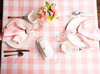 DII Buffalo Check Collection, Classic Farmhouse Tablecloth, 60 x 104, Pink & White - Image 6