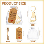 50 Pcs Footprint Keychain Bottle Opener Baby Shower Return Favors For Guests Baby Foot Bottle Opener Gift Baby Shower Party Favors Or Souvenir Guest With Organza Bags And Thank Tags - Image 2