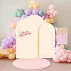 HAINARverS Set of 3 Stretchy Arch Backdrop Covers, Beige, 6/6.6/7.2FT - Image 7
