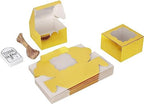 KPOSIYA 120pcs Small Cookie Boxes with Window, 4x4x2.5 Gold Bakery Box - Image 5