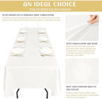 Showgeous 60x126 Inch Ivory Rectangle Tablecloth 10 Pack Fit 7FT Table - Image 5