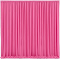 Hot Pink Backdrop Curtain 6 Panels-Wrinkle-Free Polyester Photography Drapes for Wedding Party Photo Background Decorations- 24 X10FT (Hot Pink) by WishCare