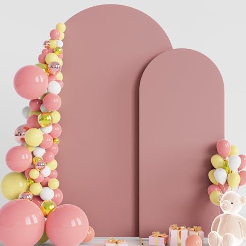 Wokceer Arch Backdrop Cover 7.2FT, 6FT Light Rose Arch Cover Stretchy by Wokceer