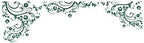 Forest Green Swirl Flower Floral Decal Design. Edge to Edge Decal. #262A (100" X 29") #262A - Image 3