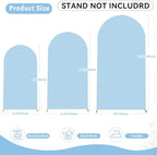 7.2FT Blue Arch Backdrop Cover - Polyester Fitted Wedding Arch Stand Covers Round Top Chiara Arch Backdrop Cover for Birthday Party Banquet Photo Background Decoration - Image 3