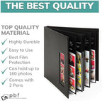 PBF (5 Pack) Photo Booth Album, Guest Book with 2x6 Clear Picture Inserts, Black Cover with Plastic Sleeves & Black Pages, Scrapbook Album for Photo Strips, Memory Book, Wedding, and Baby Showers - Image 4