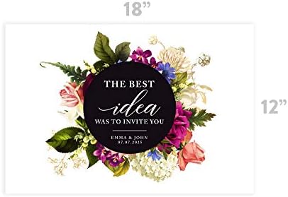 Andaz Press Custom Personalized Disposable Paper Placemats, 12 x 18 Inch, Set of 25, The Best Idea was to Invite You, Tableware, Dining, Tabletop, Table Setting for Wedding, Bridal Shower - Image 3