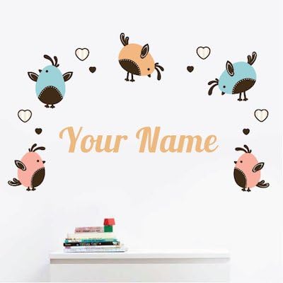 Oliver's Labels Premium Name Wall Decals - Matte Finish Personalized Wall Art for Kids' Rooms & Nurseries (Birds) - Image 3