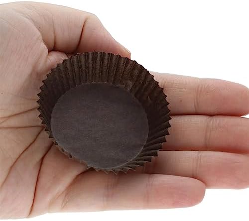 CybrTrayd No.601 Glassine Paper Approx. 2,500 Pieces – 1-3/4” Base, 5/8” Wall Candy Cups, Brown - Image 5