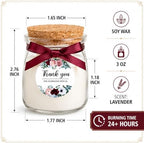 MTLEE 20 Pcs Wine Red Floral Wedding Candle Favors Red Rose Bridal Shower Gifts for Guests Soy Wax Candles with Glass Jar Bridesmaid Proposal Gifts for Wedding Bachelorette Bridal Shower - Image 2