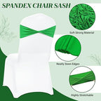 MDS Pack of 250 Spandex Chair Sashes Without Slider Buckles – Light Green - Image 3