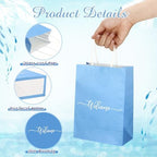 Kolldenn 50 Set Gradient Blue Small Welcome Gift Bags Bulk & Tissue Paper - Image 3
