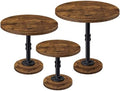 Cake Stand Set of 3, Rustic Industrial Wood Round Cupcake Stands by Unknown