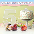 13.8" Extra Large Acrylic Number Charcuterie Board Box, Reusable Fillable Number Cake Candy Dish Display Serving Tray for Birthday Anniversary Party Decoration (5) - Image 5