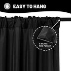 Black Backdrop Curtain for Party, Halloween Backdrop, 5ft x 8ft, 2 Panels - Image 5