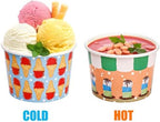 Cididu 240 Pack Paper Ice Cream Cups, 8 Oz Disposable Dessert Snack Bowls, Parties Suppliers Treat Cups for Hot and Cold Food, Soup, Sundae, Fruits, Frozen Yogurt, Summer Birthday Party Picnic - Image 5